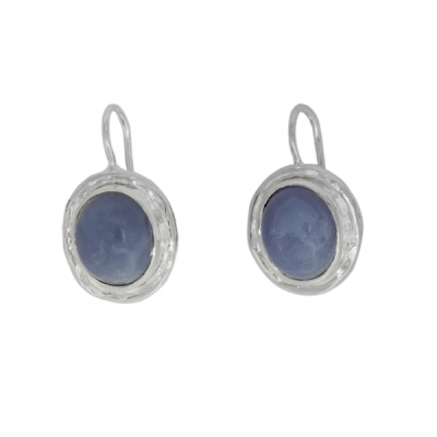 Blue laced Agate Hanging earring model E6-033